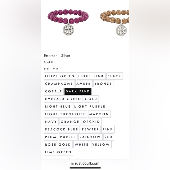 $5 for Rustic Cuff pink bracelet with silver RC logo - Picture 2 of 2